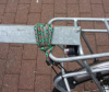 Zurrung statt Kupplung. Bei Fahrrad zulässig. Jede Windung ist wohlüberlegt
