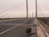 Rheinbrücke Rees, gestern etwas verregnet